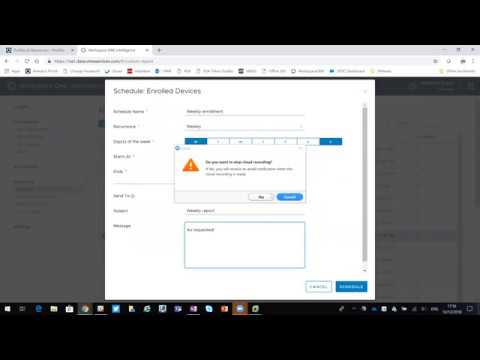 VMware Workspace ONE Intelligence - Report scheduling