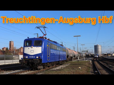 Führerstandsmitfahrt von Treuchtlingen nach Augsburg Hbf, mit der Baureihe 151 und SK Signalen
