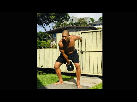 24 kg. Kettlebell Thruster + Snatch x 10 (age 52, December 15, 2020)