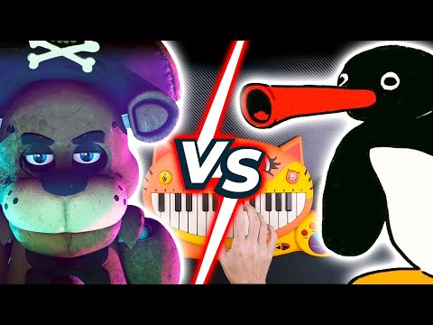 noot noot vs CAT PIANO vs FNAF Looking for a pirate treasure in 4K