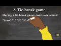 Tennis Rule 5 SCORE IN A GAME (part 2) Tie-break game
