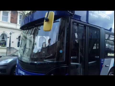 Arriva Number 1 Bus leaving Chester Station to Wrexham