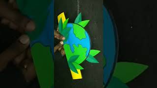 Earth day craft/Paper crown/ Environment Day/Earth day crown/Paper craft #shorts #youtubeshorts #diy