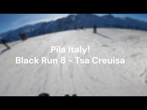 Skiing Pila Italy! (Black Run 8 - Tsa Creuisa)