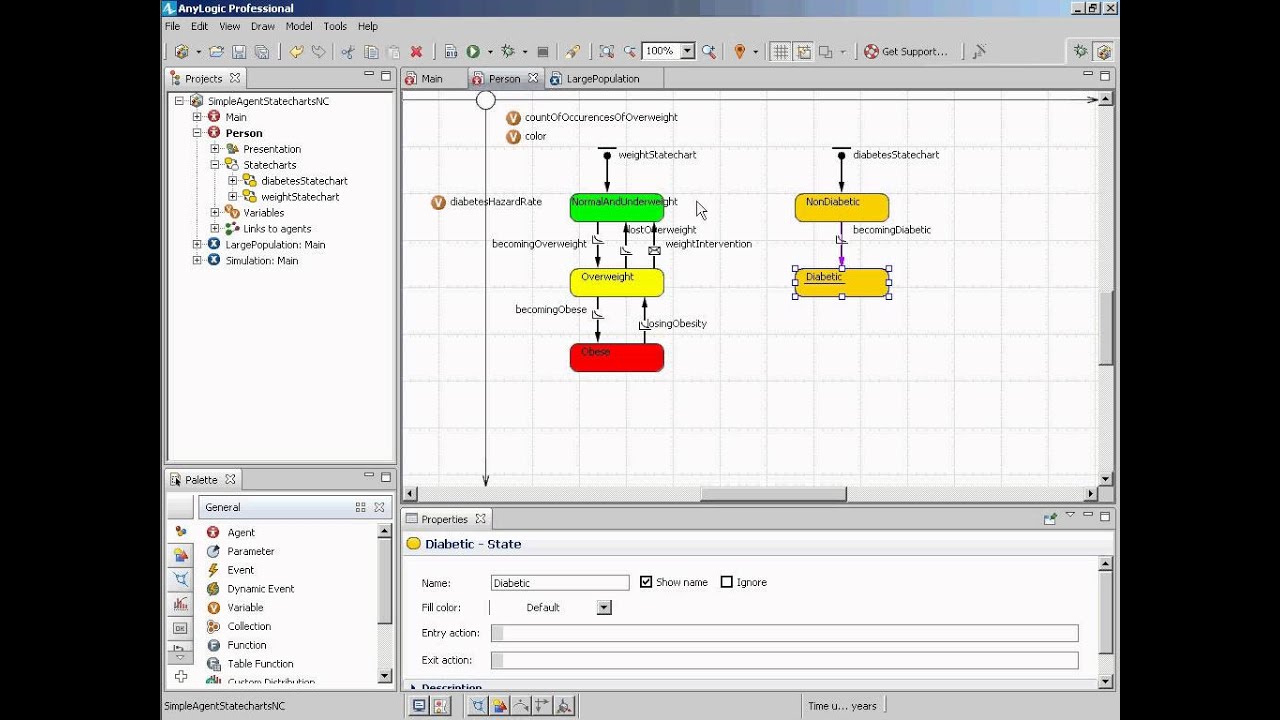 Building Interacting Statecharts in AnyLogic 7