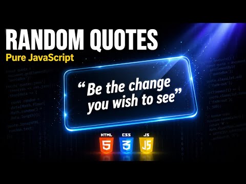 Random Quote Generator Html Css Javascript No Api Silent Coding