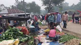 Bangladeshi Weekly Village Market in a Rainy Day  