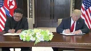 Trump and Kim sign a 'pretty comprehensive document' | Trump-Kim Summit