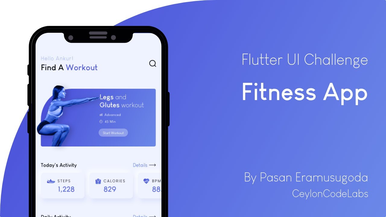 Flutter: UI Challenge: Fitness App