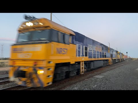 7MP5 Pacific National freight with NR57 NR54 NR100 at Gheringhap headed for Perth 1/3/2025