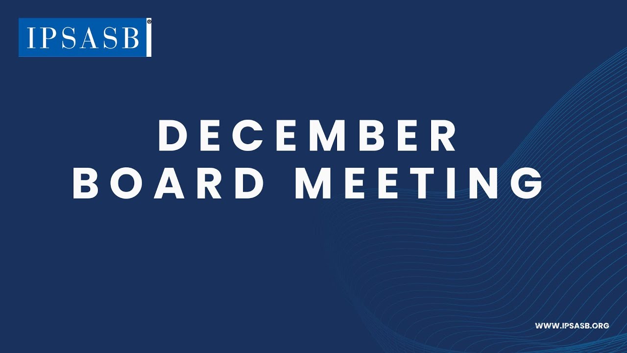 IPSASB Meeting - December 3
