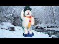 Spinning Snowflake Frosty On Winter Background