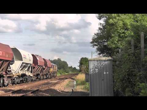 [HD] Class 66000 sur un train de trémie simotra et ECR  {klaxon}