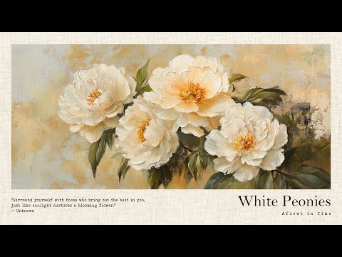 White Peonies | Piano playlist for a quiet day | Work Study Focus Stress Relief Relaxing Clam Music