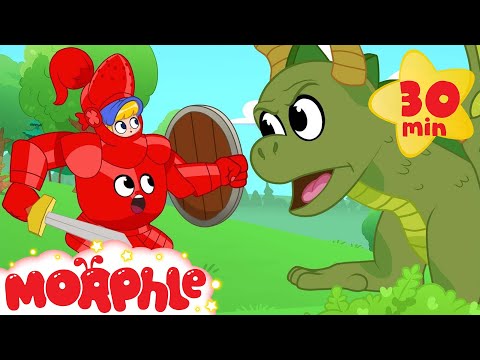 My Magic Knight Armor! Morphle the super Hero becomes a Knight to fight a dragon. (Kids Video)