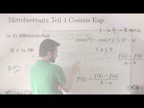 Mittelwertsatz Teil 4 Aufgabe Cosinus Exp cos (Analysis)