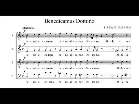 Benedicamus Domino, new edited, c major, F. J. Krafft, tenore
