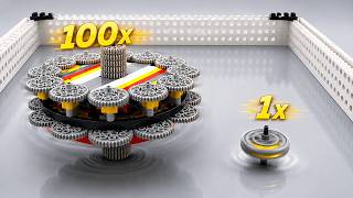 LEGO Beyblade Experiment: From 1x to Extreme Speed | Smart Lego