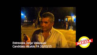 preview picture of video 'Mega FM 98.5 entrevista Jorge Velazquez lanzamiento Frente Amplio Vergara 20/03/15'