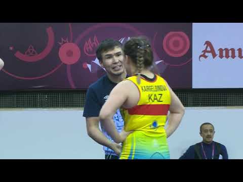 Единоборства Round 5 WW — 68 kg: A. KAIRGELDINOV (KAZ) v. A. ESBERGENOVA (UZB)