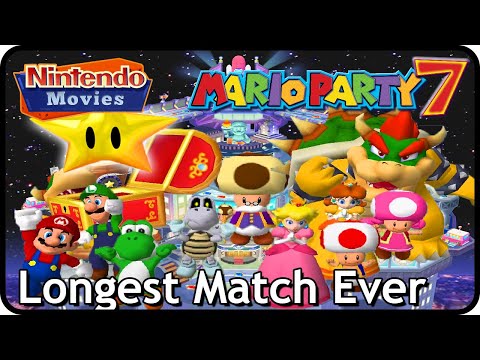 Mario Party 7 - Neon Heights (LONGEST MATCH EVER, 4 Players, 50 Turns, 8 Player Mode)