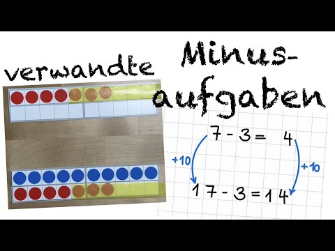 Verwandte Minusaufgaben Klasse 1 Mathe Grundschule || Subtraktion || Distanzlernen