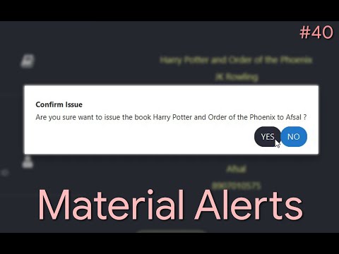 JavaFX Material Design Library Project #40 : Using Common Alerts