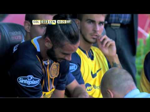 Lesión de Larrondo. Colón 0 - Rosario Central 3. Fecha 5. Primera División 2016.