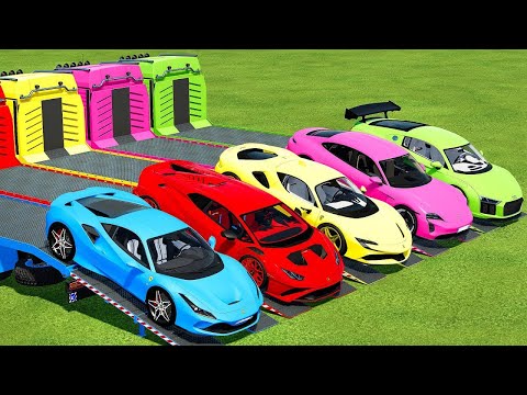 TRANSPORTING COLORED SUPERCAR WIT MAN TRUCKS - Farming Simulator 22
