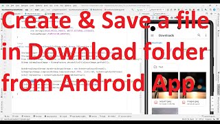 How to create and save an image file in Download folder from your Android App? - Android 13 | API 33