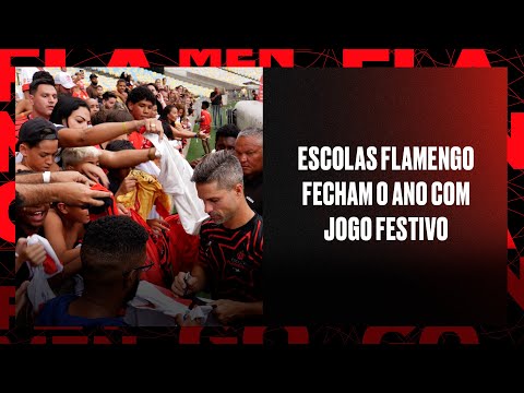 VÍDEO: ESCOLINHAS DO FLAMENGO FECHA O ANO COM JOGO FESTIVO E PRESENÇA DE DIEGO RIBAS