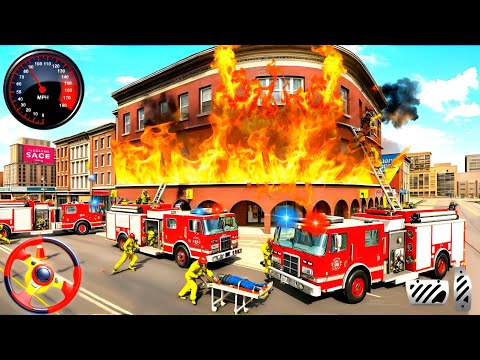 Fire Truck Rescue Driving Simulator 3D - 911 Emergency Fire Truck Rescue Driver - Android GamePlay 