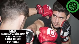 MMA Southpaw Vs Orthodox Fight Strategies - Killing your Opponents Jab Tutorial