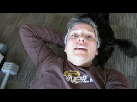 Stretching with my dog #Vloguary 1