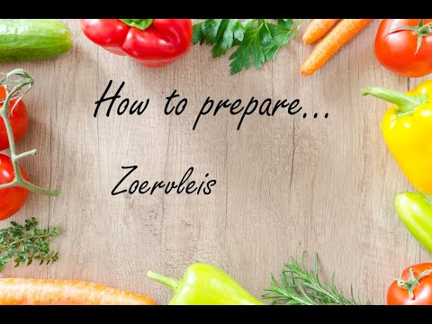 How to make Zoervleis