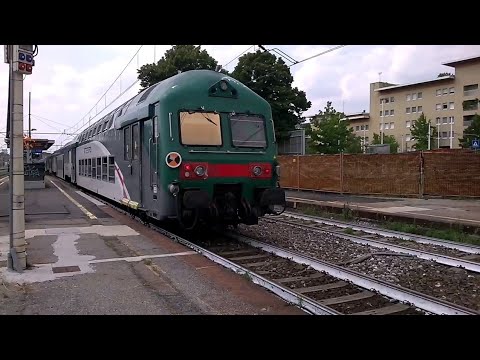 E464 285+7 piano ribassato+pilota 2 piani Trenord - Milano Greco - 16/08/2021