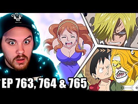 Sanji come back... || One Piece REACTION Episode 763, 764 & 765