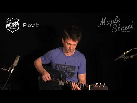 National Triolian Piccolo Resonator Guitar (Lined Fretless) image 11