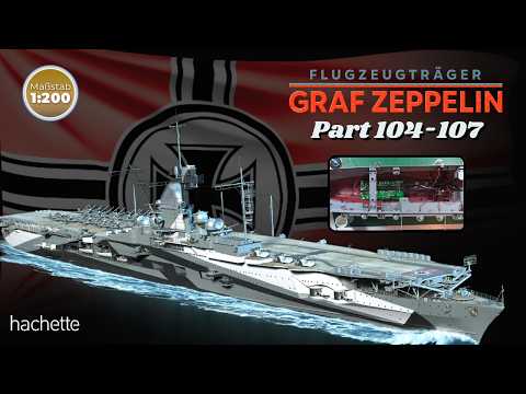 Hachette Aircraft Carrier Graf Zeppelin Part 104 - 107 - New walkways and the mainboard!