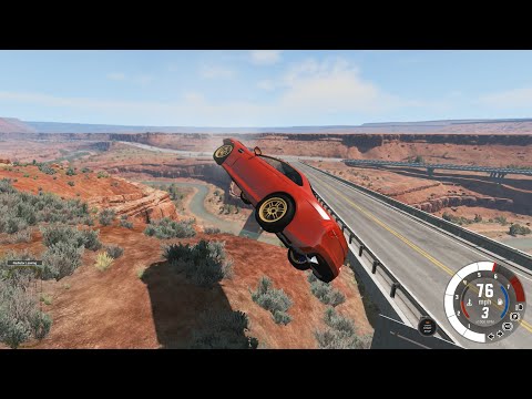 Cars vs  Cliff #-3  - BeamNG Drive | MoveCrash