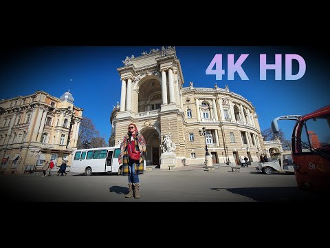 Cityscape tour | Walking Odesa | A Beautiful Day ! Tour with original city sound ! 🇺🇦  4K  (UHD)