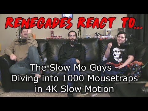 Renegades React to... The Slow Mo Guys - Diving into 1000 Mousetraps in 4K Slow Motion