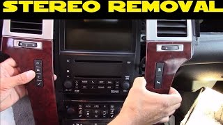 How to remove Car Stereo in a 2007-2014 Cadillac Escalade EXT ESV SUV