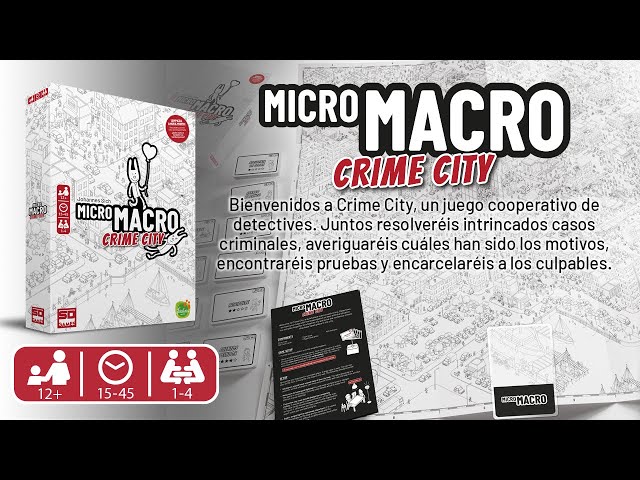 Vídeo relacionado con SD GAMES Juego De Mesa Micro Macro. Ciutat del Crim