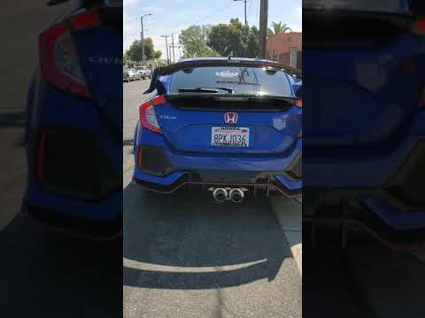 FK8 with HKS Hi Power Exhaust Stock Downpipe