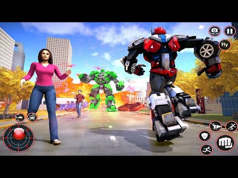 Rescue Robot Transform Game 2021 - FireTruck Helicopter Robot #4 - Android Gameplay