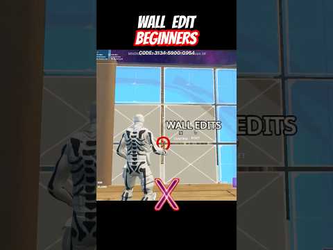 WALL EDIT FOR BEGINNERS🚸 Fortnite tutorial✅ #fortnitemap #fortnitebeginner #fortnitetips