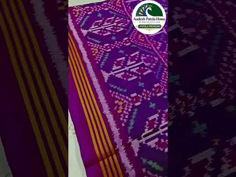 Magenta Selari Border Nanu Narikunj Motifs Single Ikat Patola Saree 8 Ply Silk
