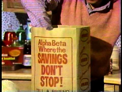 1982 Alpha Beta supermarket commercial