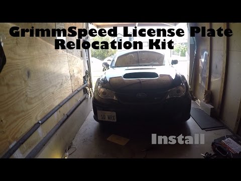 How To - Install Grimmspeed License Plate Relocation Kit 08-14 WRX/STi 05-09 Legacy GT